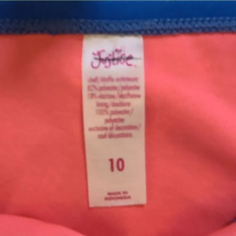 Justice Tankini 2-Pc Swimsuit Mandela Flower Print Girls‎ sz 10